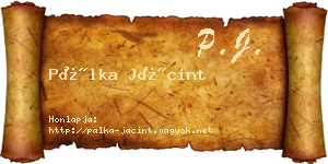 Pálka Jácint névjegykártya